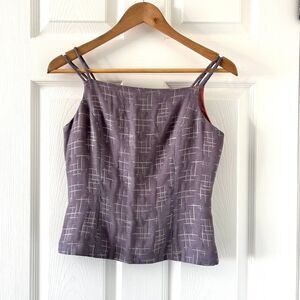 Vintage Salvo Gray Square Neck Top sz XS